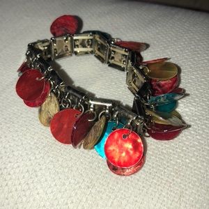 Multicolored dangling bracelet